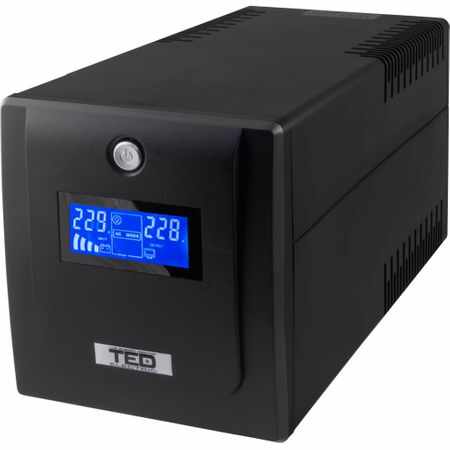 UPS 3100VA/1800W LCD Line Interactive AVR 3 schuko USB Management TED Electric