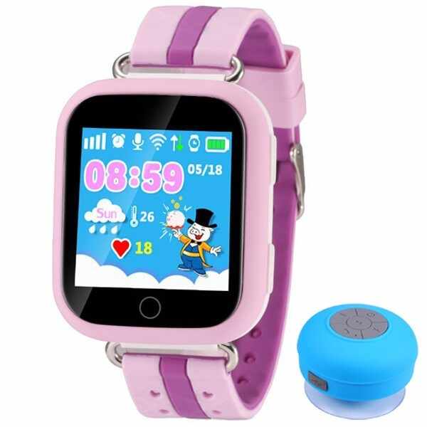 Ceas GPS Copii iUni Kid601, Telefon incorporat, Alarma SOS, 1.54 Inch, Touchscreen, Jocuri, Pink + Boxa Cadou