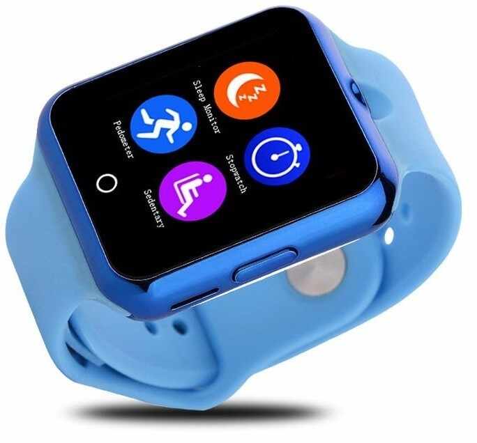 Ceas Smartwatch cu Telefon iUni V88,1.22 inch, BT, 64MB RAM, 128MB ROM, Albastru