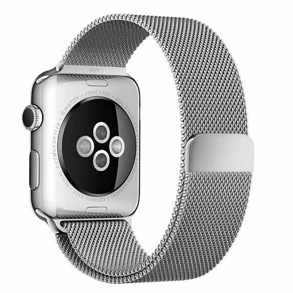 Curea pentru Apple Watch Silver Milanese Loop iUni 42mm Otel Inoxidabil