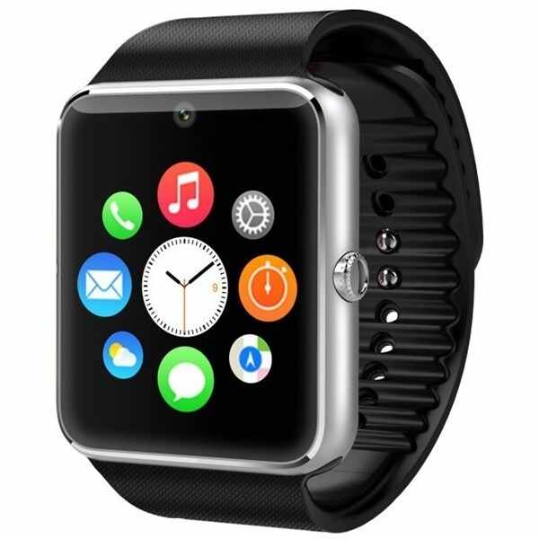 Resigilat! Ceas Smartwatch cu Telefon iUni GT08s Plus, Camera 1,3 Mp, Apelare BT, LCD 1.54 inch, Argintiu