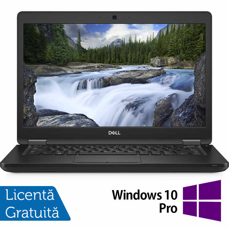 Laptop Refurbished Dell Latitude 5490, Intel Core i5-8350U 1.70GHz, 8GB DDR4, 256GB SSD, 14 Inch HD, Webcam + Windows 10 Pro