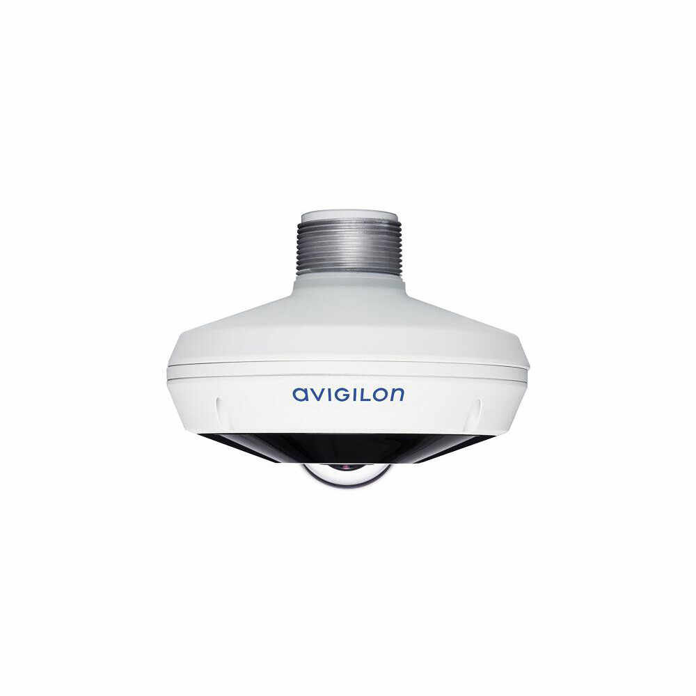 Camera supraveghere IP Dome Fisheye Avigilon 12.0-H4F-DO1-IR, 12 MP, IR 10 m, 1.45 mm, slot card, detectie miscare, microfon, PoE