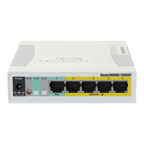 Cloud Smart Switch 5 x Gigabit (4 x PoE), 1 x SFP - Mikrotik CSS106-1G-4P-1S
