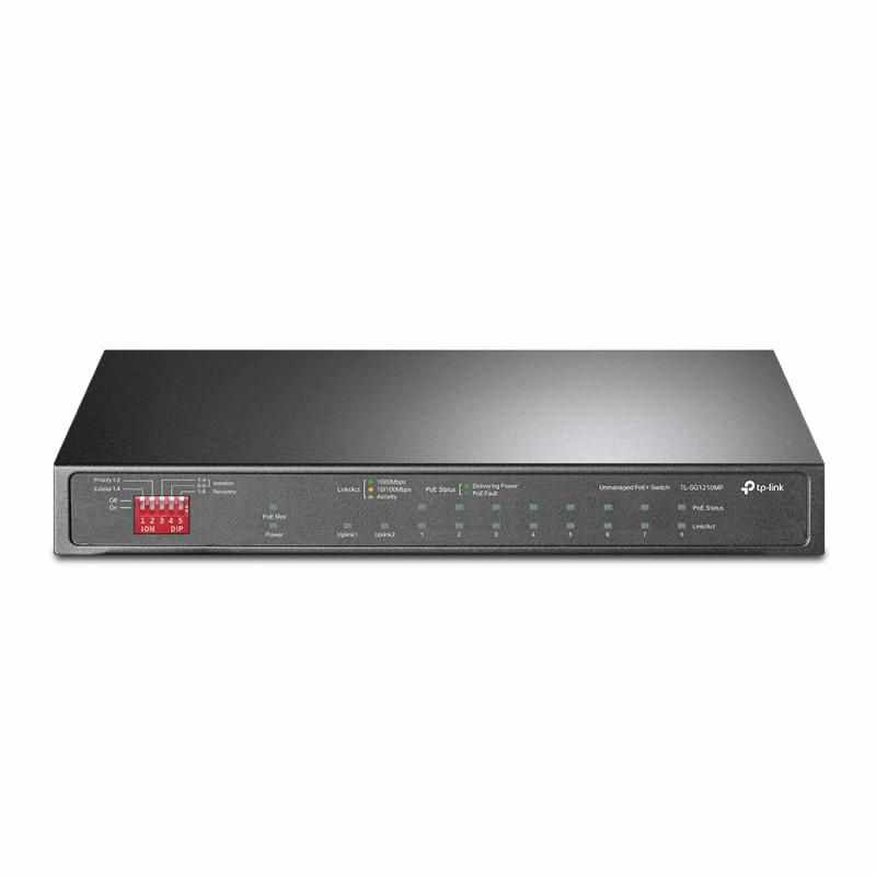 Switch TP-Link 10 porturi Gigabit PoE+ 10/100/1000 Mbps 20Gbps - TL-SG1210MP