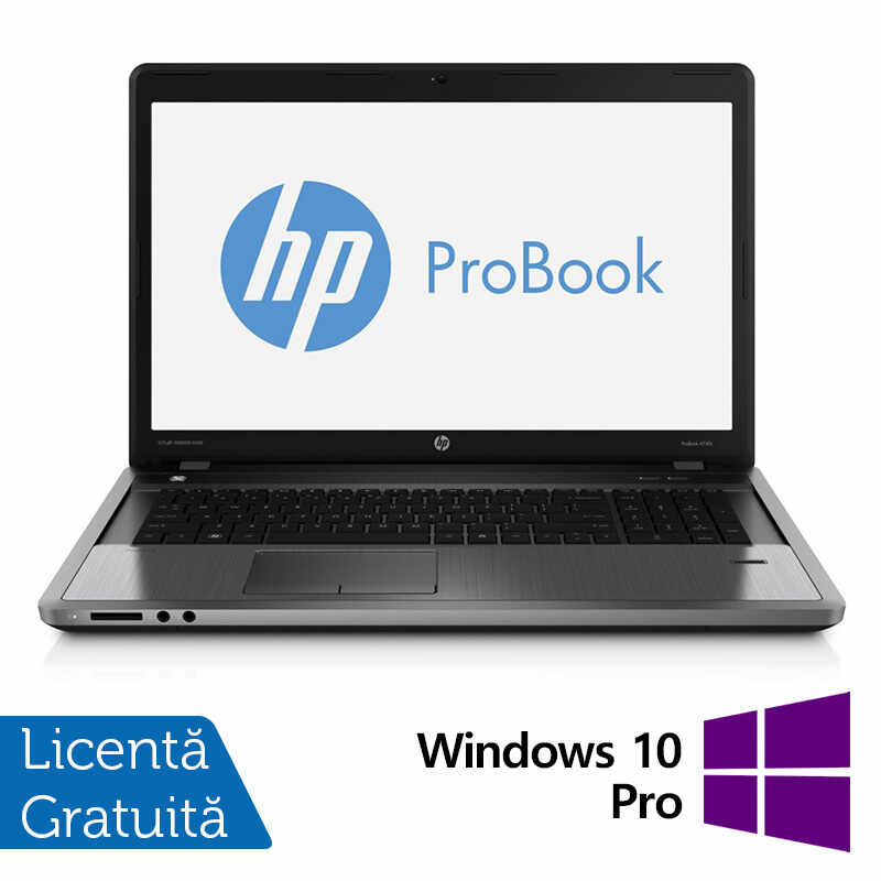 Laptop Refurbished HP ProBook 4740s, Intel Core i5-3220M 2.60GHz, 8GB DDR3, 256GB SSD, 17.3 Inch HD, Tastatura Numerica + Windows 10 Pro