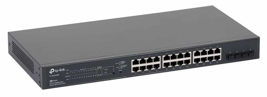 Switch TP-Link 28 porturi smart Gigabit 56 Gbps 24 porturi PoE 8K MAC - TL-SG2428P