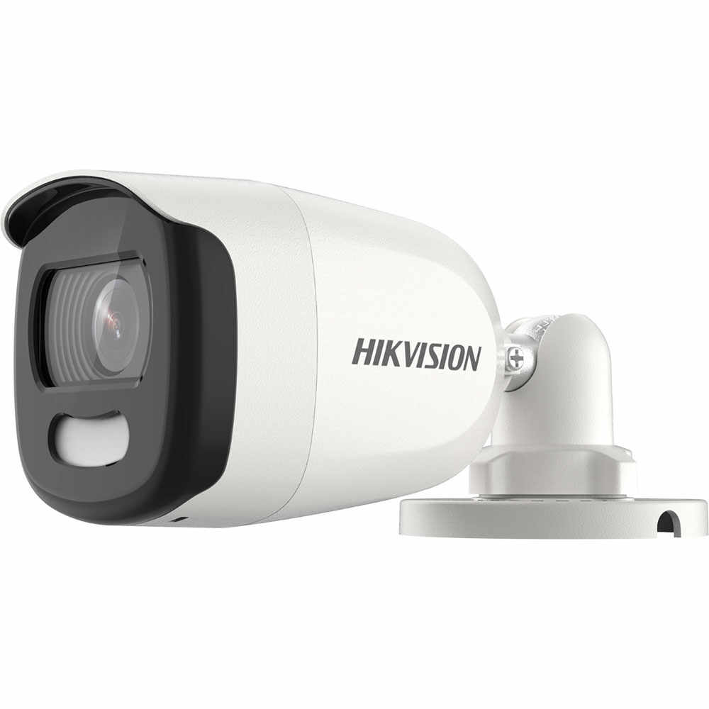 Camera supraveghere exterior Hikvision ColorVu DS-2CE10HFT-E, 5 MP, lumina alba 20 m, 2.8 mm, PoC