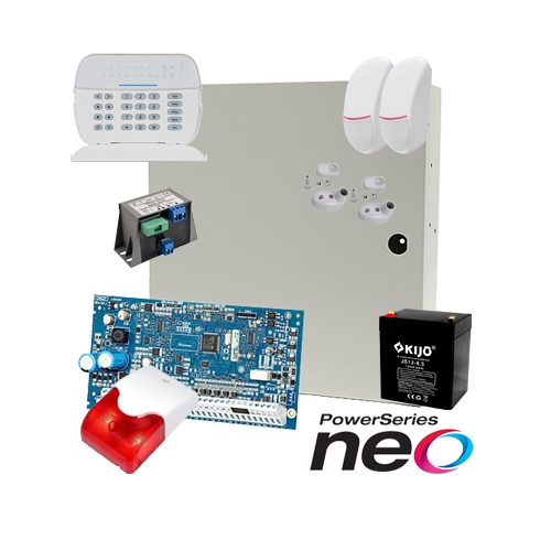 Kit alarma la efractie DSC NEO cu sirena interioara KIT2016INT