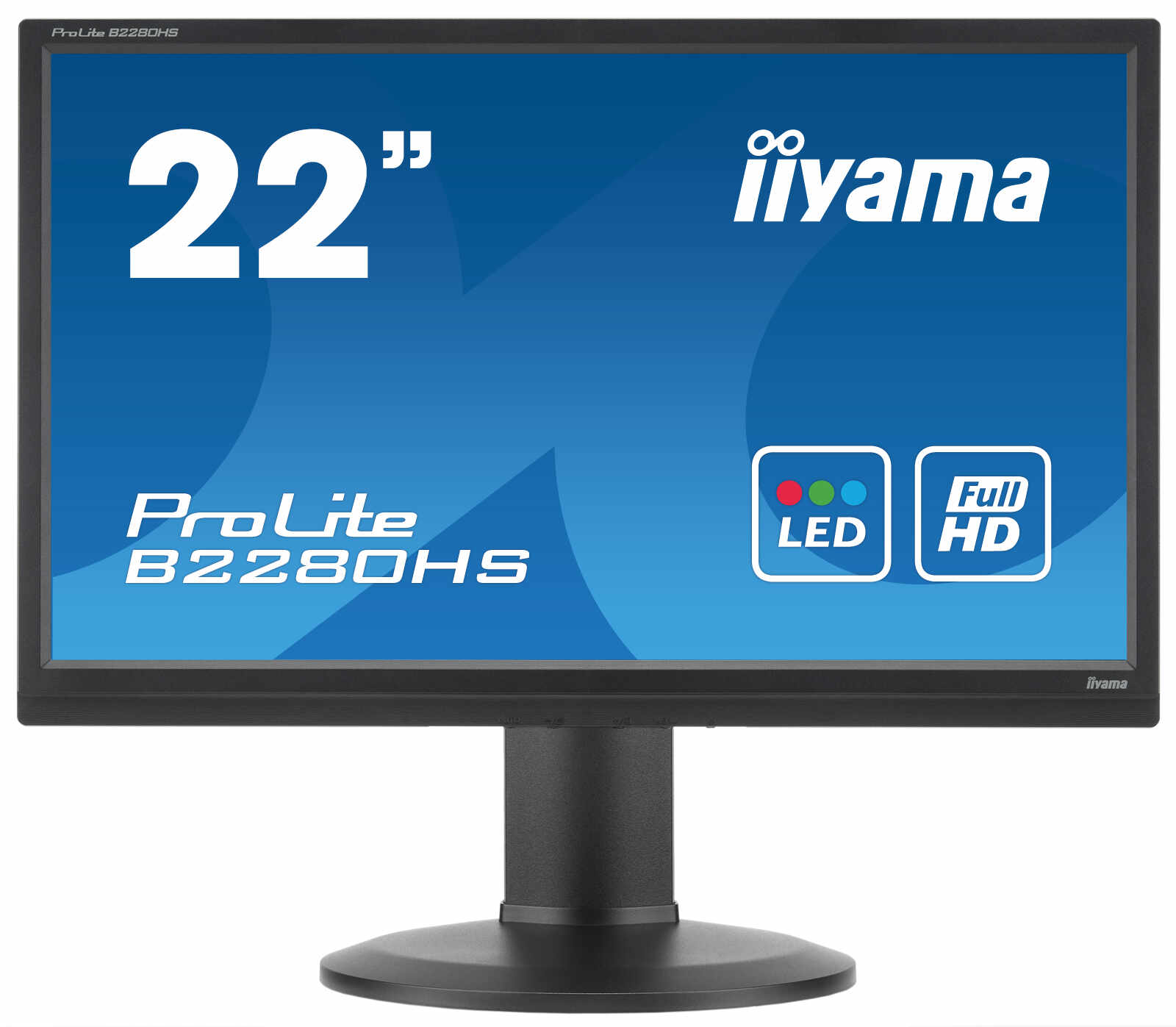Monitor Second Hand Iiyama B2280HS, 22 Inch Full HD LED, VGA, DVI, Display Port, Grad A-