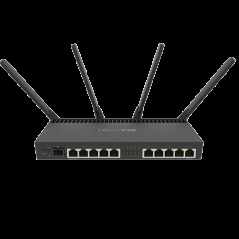 Router 10 x Gigabit, 1 x SFP+ 10Gbps,PoE IN/OUT, RouterOS L5, Wi-Fi - Mikrotik RB4011iGS+5HacQ2HnD-IN
