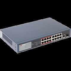 Switch 16 porturi PoE, 2 porturi uplink - HIKVISION DS-3E0318P-E-M