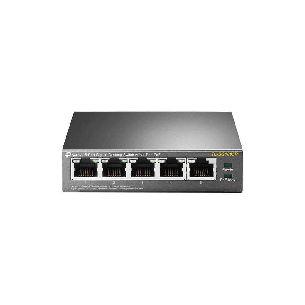 Switch cu 4 porturi PoE 2000 MAC 1000 Mbps TP-Link TL-SG1005P