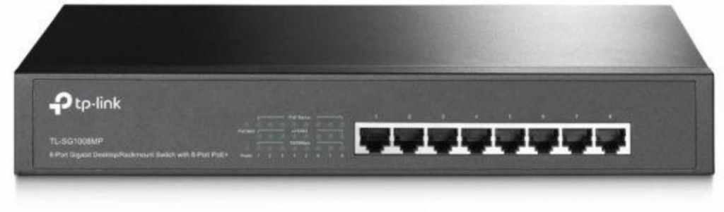 Switch TP-Link 8 porturi PoE+ 16 Gbps 4000 MAC - TL-SG1008MP