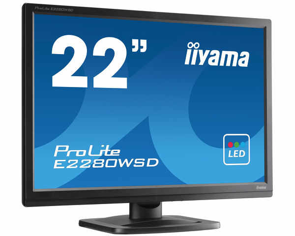 Monitor Second Hand Iiyama E2280WSD, 22 Inch LED, 1680 x 1050, VGA, DVI