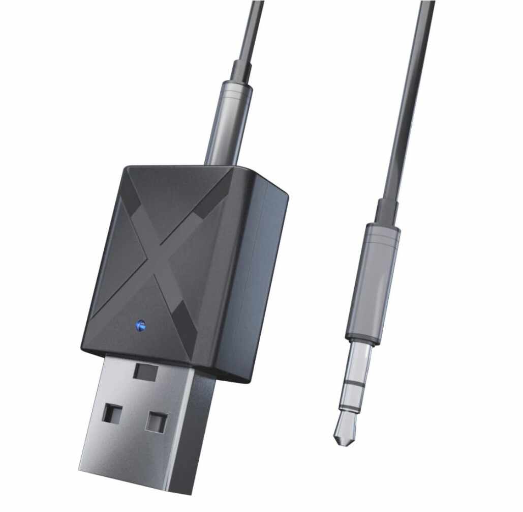 Adaptor Transmitator si Receptor Audio Techstar® Mini, Bluetooth 5.0 si 3.5mm Aux, Stereo, Wireless, pentru Auto sau TV