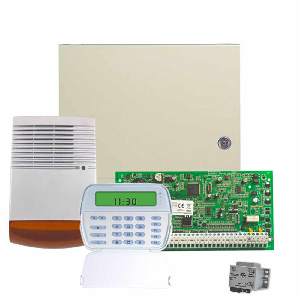 Sistem alarma antiefractie DSC KIT 1864 SIR, 8 partitii, 8-64 zone, 95 utilizatori