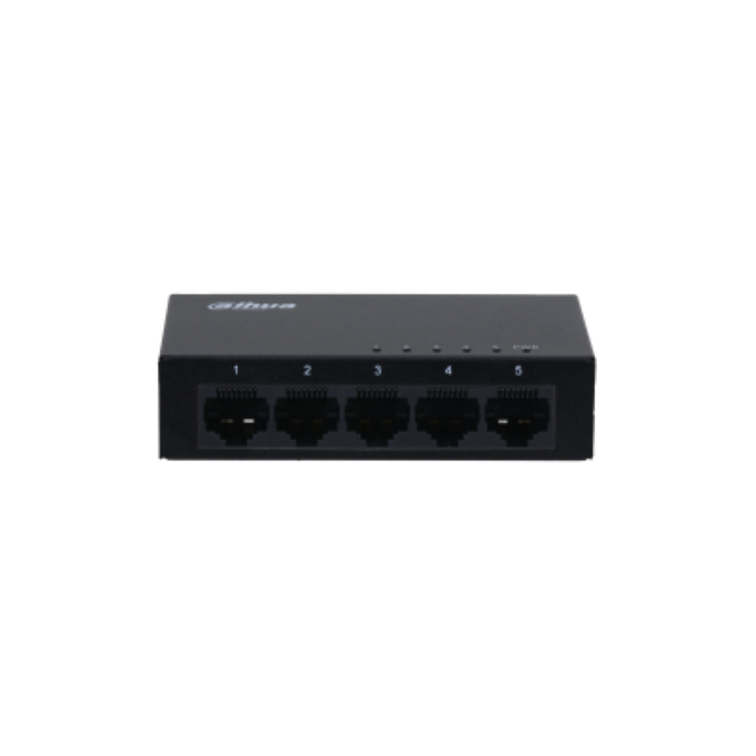 Switch Gigabit Ethernet cu 5 Porturi 1000 Mbps, 2K MAC, Fara management Dahua PFS3005-5GT-L-V2