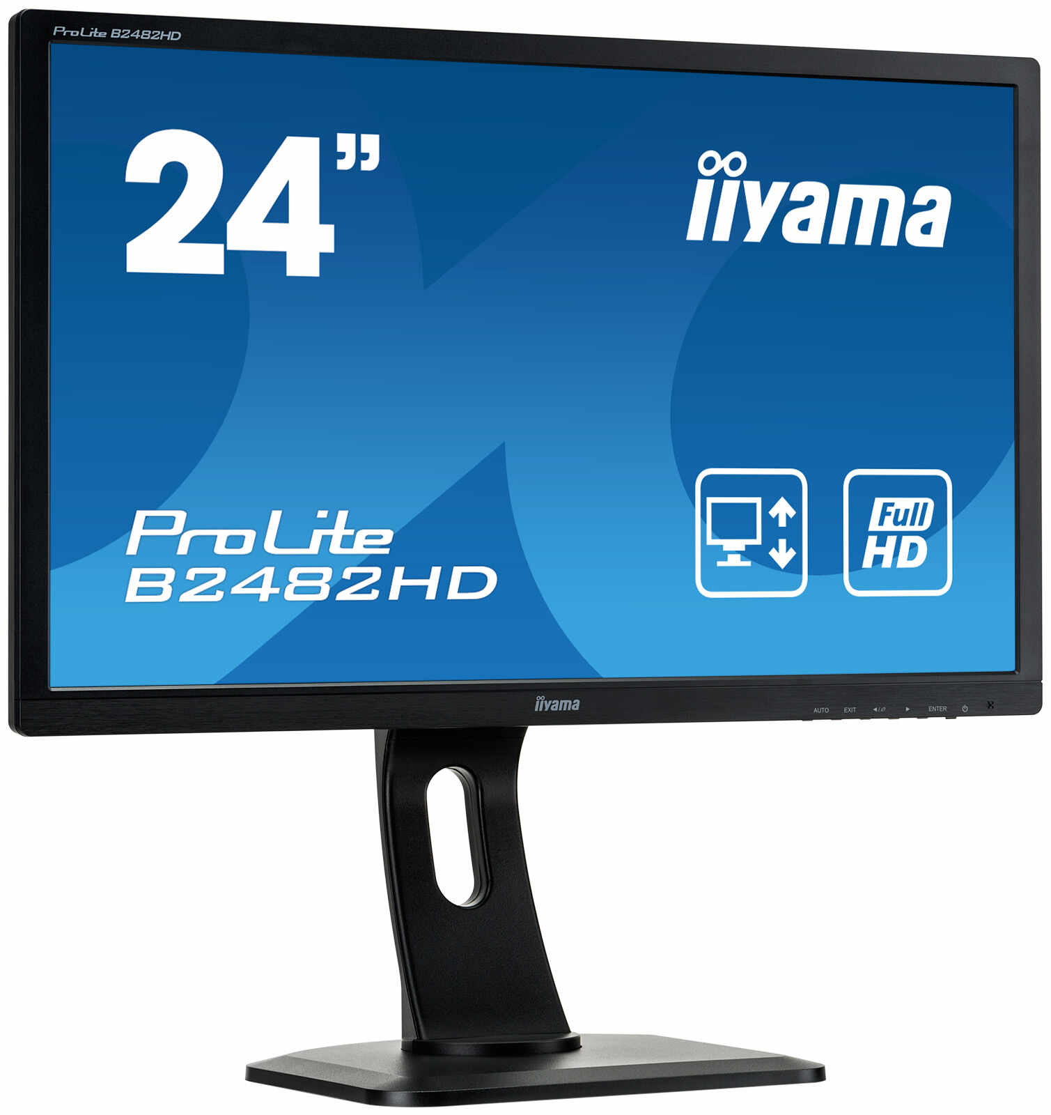 Monitor Refurbished Iiyama B2482HD, 24 Inch Full HD TN, VGA, DVI