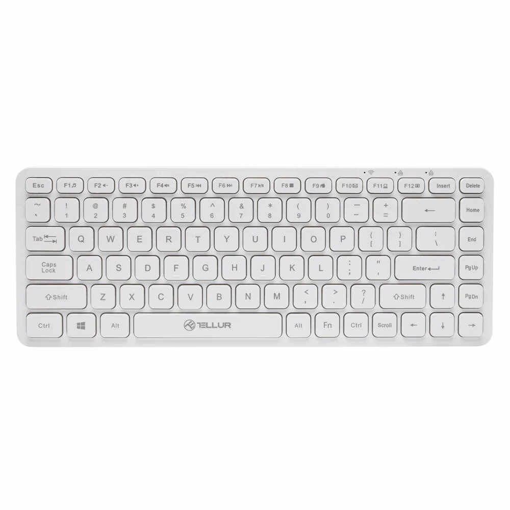 Tastatura wireless Tellur Mini, Alb