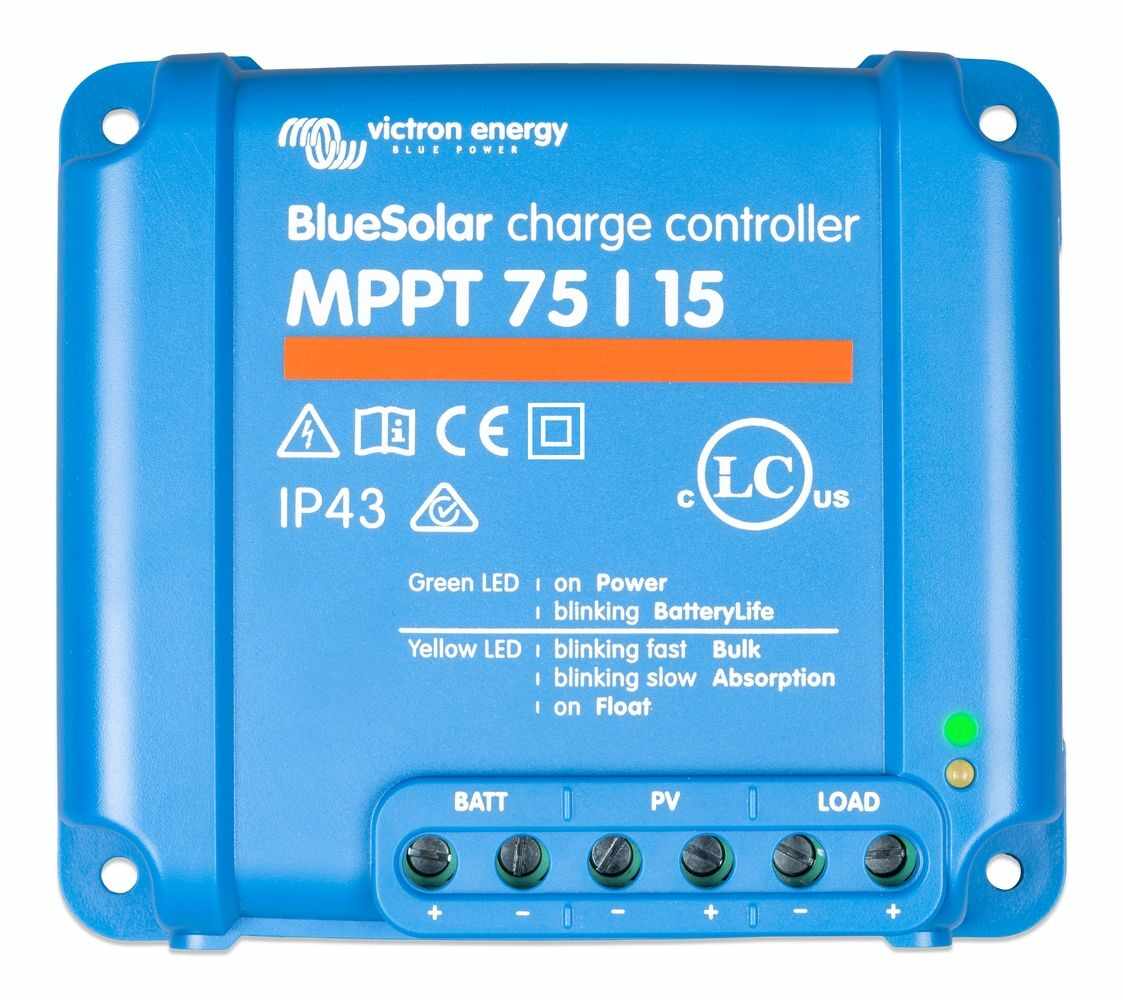 Incarcator solar 12V 24V 15A Victron Energy BlueSolar MPPT 75/15 - SCC010015050R