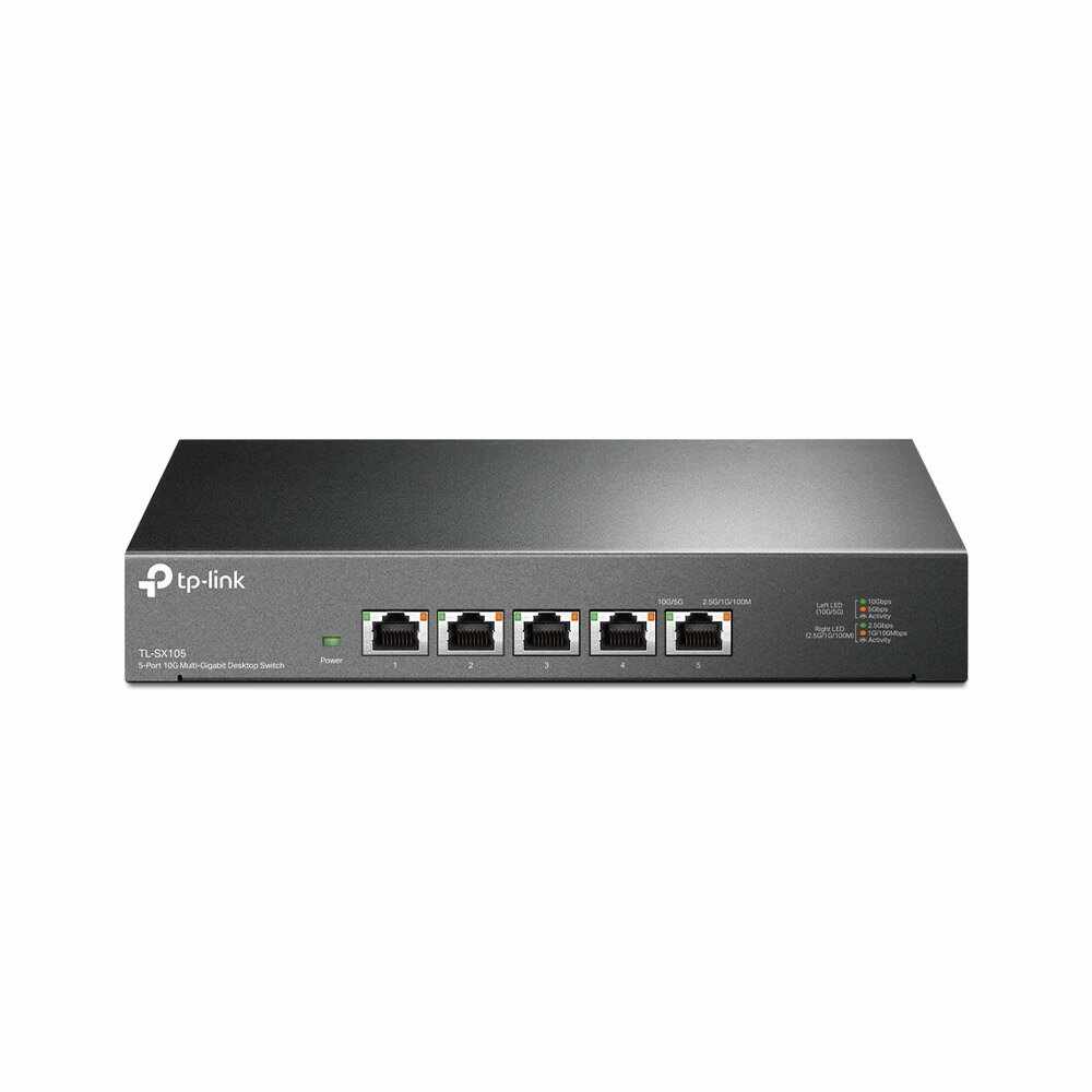 Switch cu 5 porturi Gigabit TP-Link TL-SX105, 100 Gbps, 74.7 Mpps, plug & play, fara management
