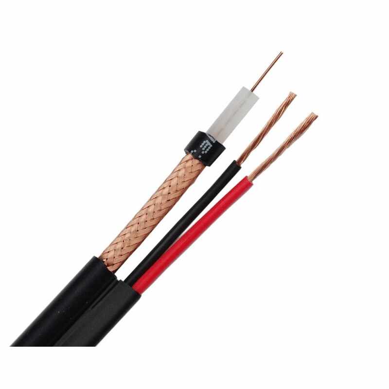 Cablu coaxial cu alimentare RG59 2x0.5 mm rola 50 m 201801013088