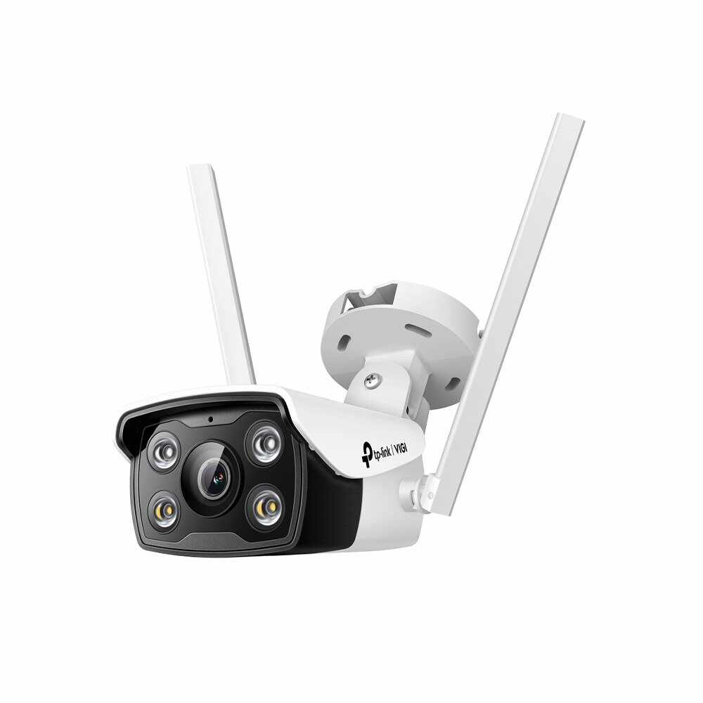 Camera de supraveghere exterior wireless TP- Link VIGI C340-W, 4 MP, 4 mm, 2.4 GHz, IR/lumina alba 30 m, slot card 