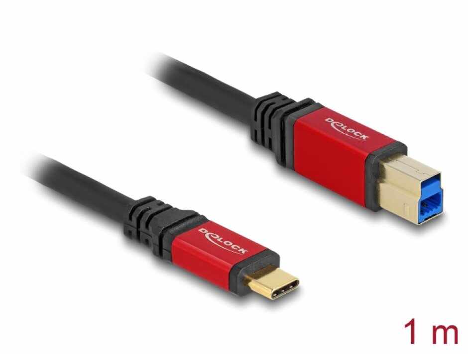 Cablu USB 3.2 type C la USB-B T-T 1m, Delock 80612