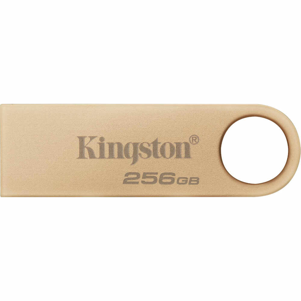 Memorie USB Kingston DTSE9G3, USB 3.2 Gen 1, 256 GB, Metalic, Auriu