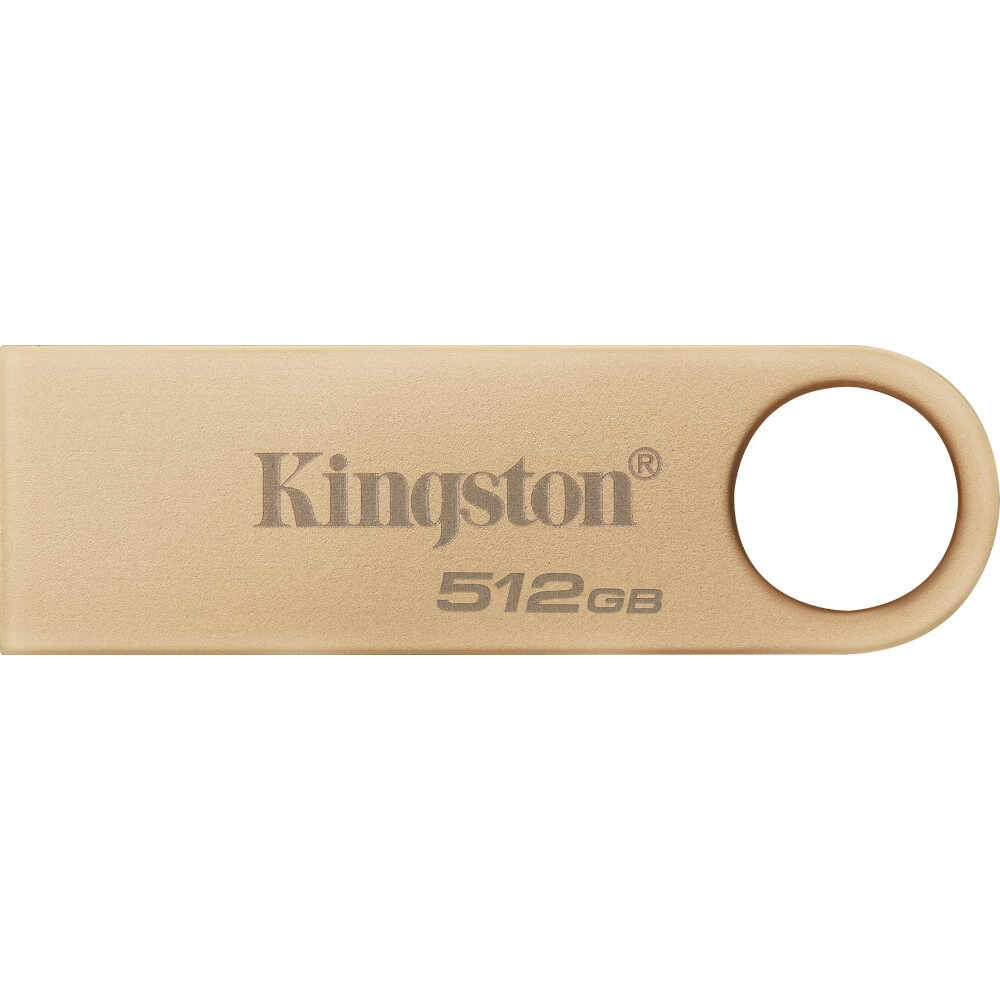 Memorie USB Kingston DTSE9G3, USB 3.2 Gen 1, 512 GB, Metalic, Auriu