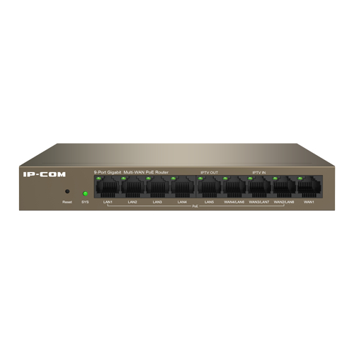 Router 8 porturi Gigabit PoE+, 95W, 1 port RJ45, Management - IP-COM M20-8G-PoE