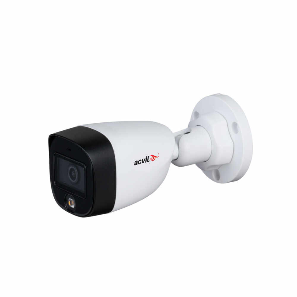 RESIGILAT - Camera supraveghere exterior Acvil Full Color ACV-FC20-2M 2.0, 2 MP, lumina alba 20 m, 2.8 mm