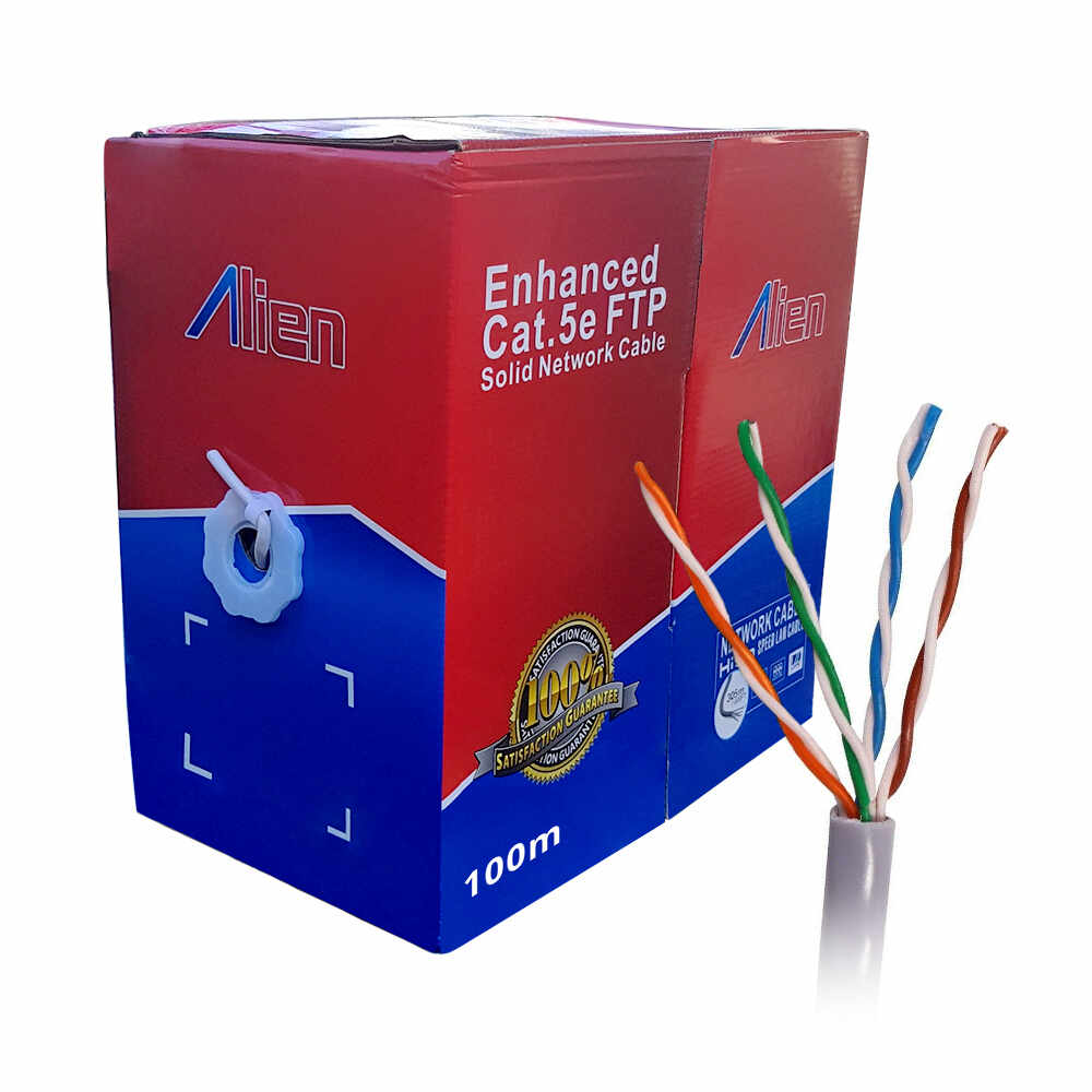 Rola cablu FTP CCA/100, Cat5e, aluminiu cuprat, 0.5 mm, 100 m