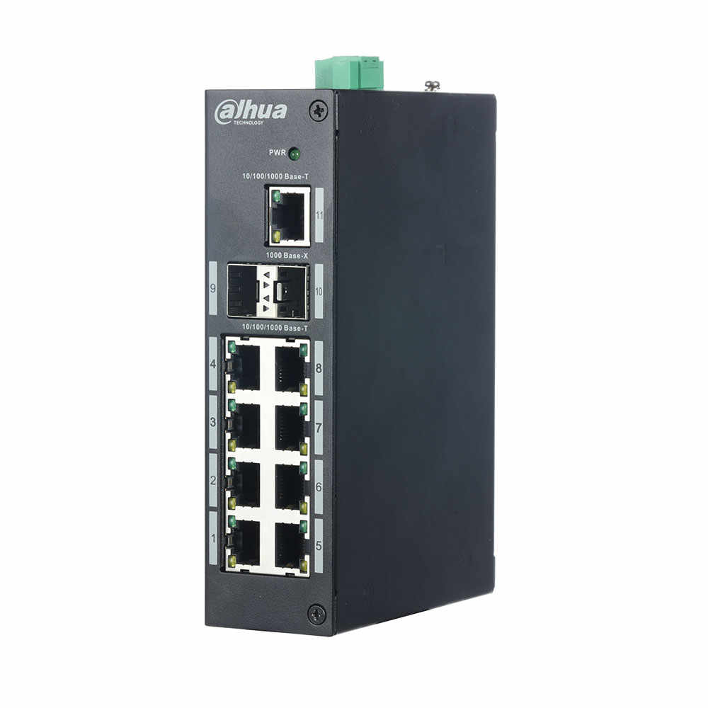 Switch cu 11 porturi Ethernet Dahua PFS3211-8GT
