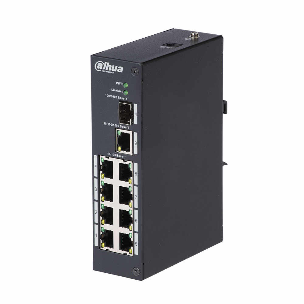 Switch cu 8 porturi Ethernet Dahua PFS3110-8T