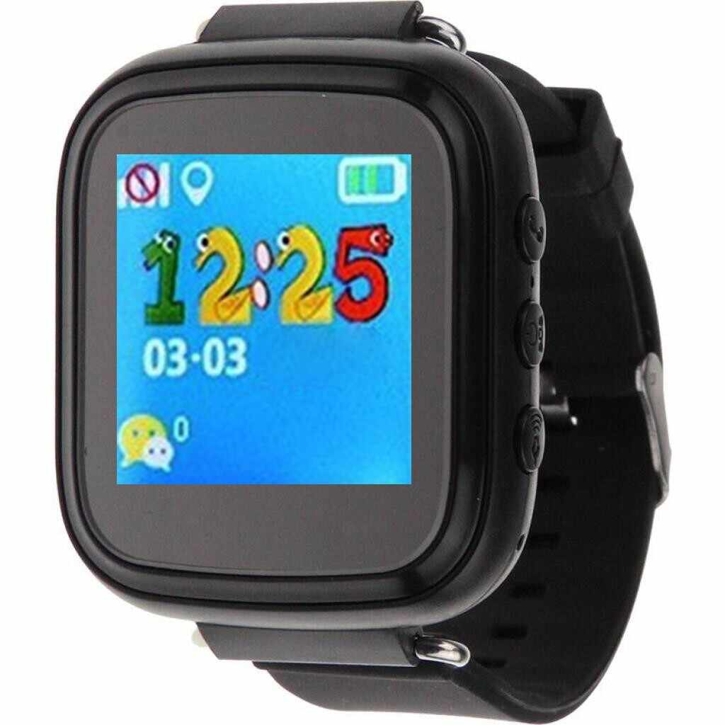 Ceas Smartwatch cu GPS Copii iUni Kid90, Telefon incorporat, Buton SOS, Bluetooth, LCD 1.44 Inch, Negru