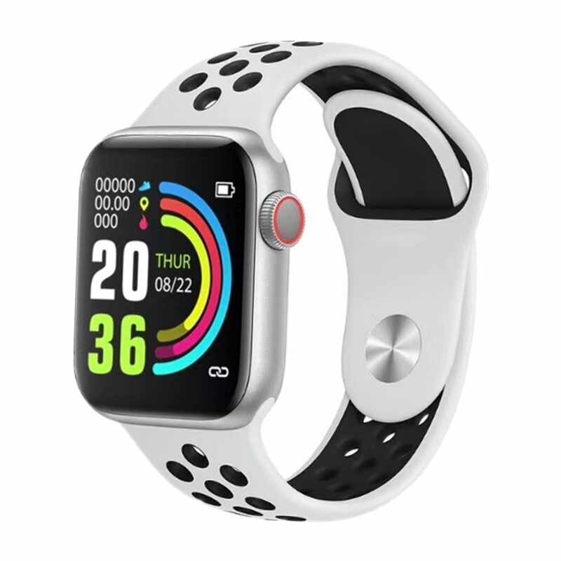 Ceas Smartwatch Techstar® W5 Alb, 1.54 inch IPS, Monitorizare Cardiaca, Tensiune, Sedentarism, Bluetooth 4.2