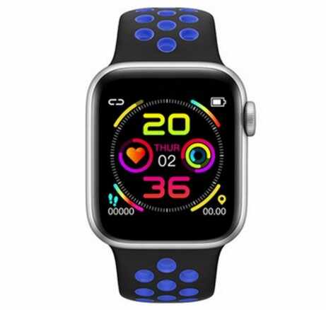 Ceas Smartwatch Techstar® W5 Albastru, 1.54 inch IPS, Monitorizare Cardiaca, Tensiune, Sedentarism, Bluetooth 4.2