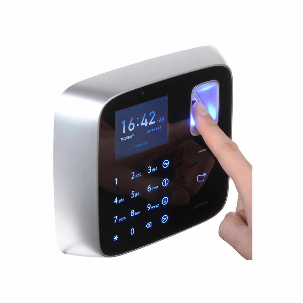 Cititor biometric de interior Dahua ASA2212A, PIN/card, amprenta, 1000 utilizatori
