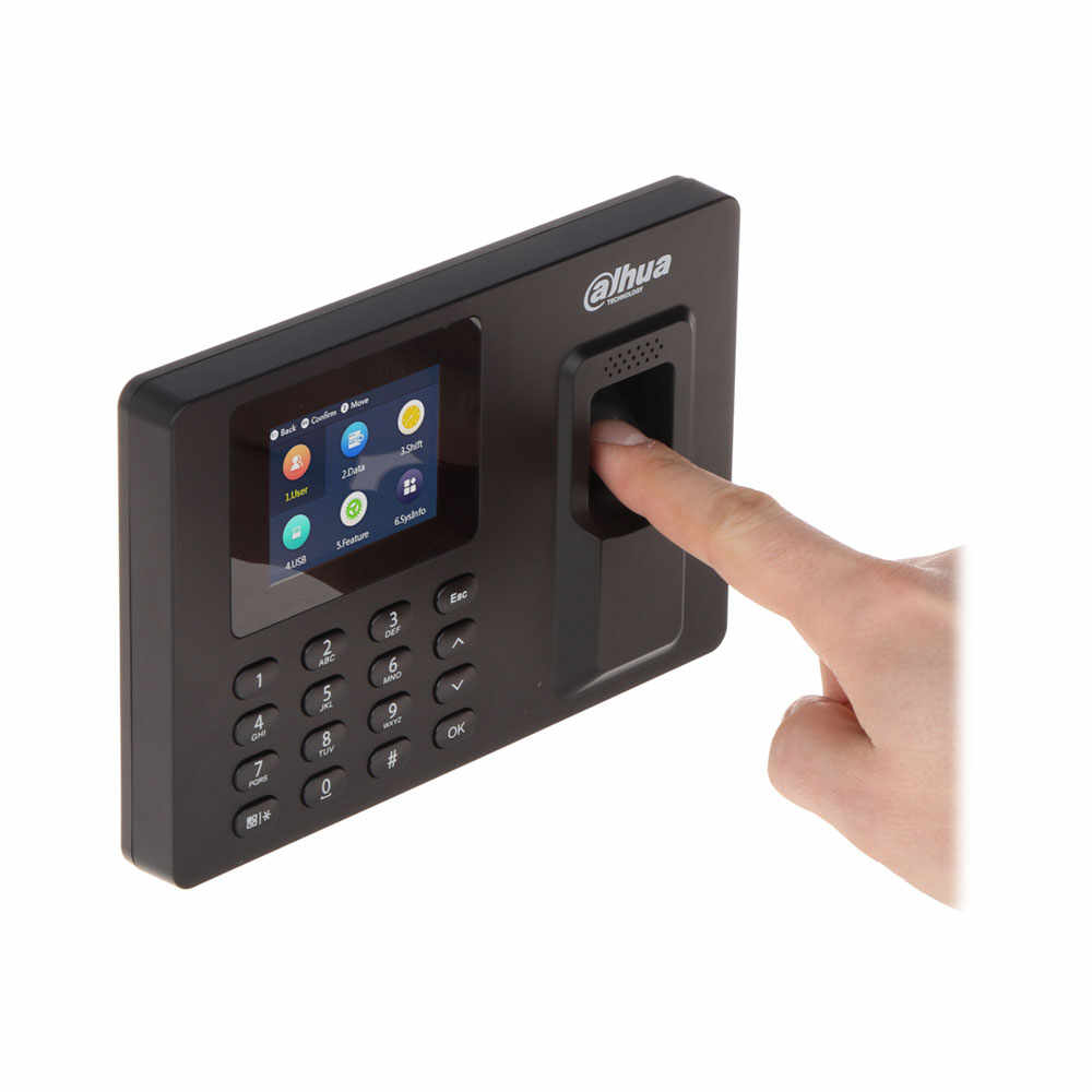Cititor biometric de interior IP Dahua ASA1222E-S, PIN/amprenta, 1000 utilizatori