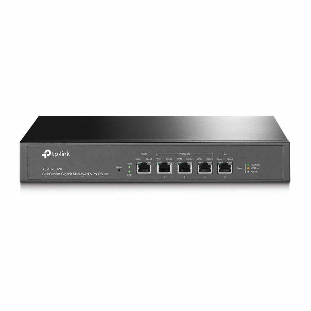 Router multi WAN Gigabit Load Balance TP-Link TL-ER6020, VPN, 5 porturi, 10/100/1000 Mbps