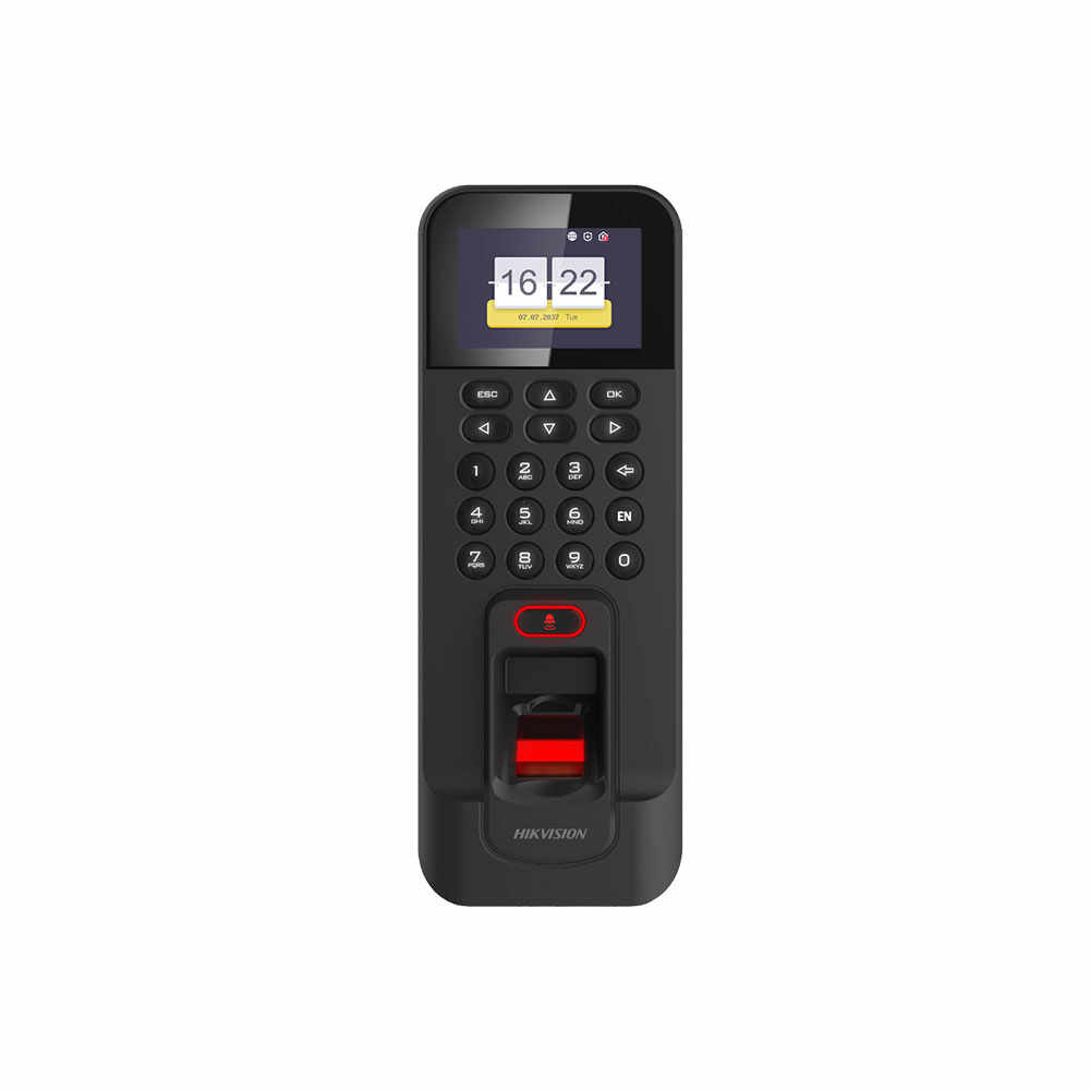 Cititor biometric IP Hikvision DS-K1T804EF-1, PIN/card, amprenta, 3.000 utilizatori, 100.000 evenimente