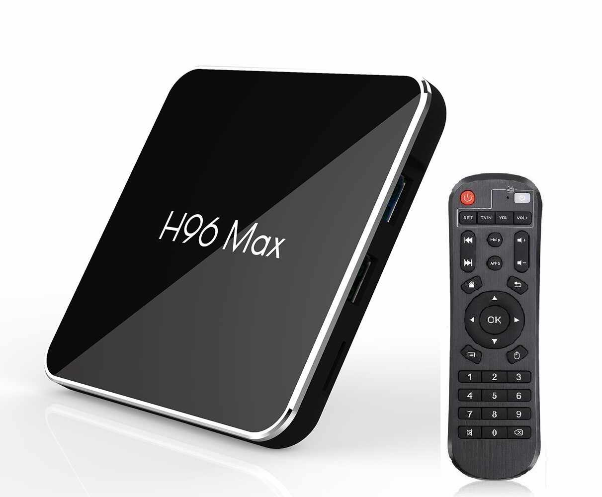 Media player TV Box H96 MAX X2 Android 9, 4GB RAM 64GB ROM WiFi dual band 2.4/5 GHz Mini PC 4K Netflix HBO GO