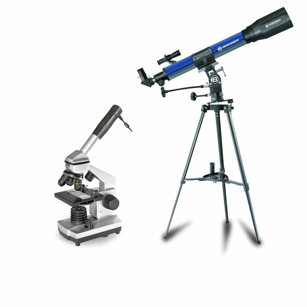 Set telescop 70/900 EL si microscop 40X-1024X Bresser