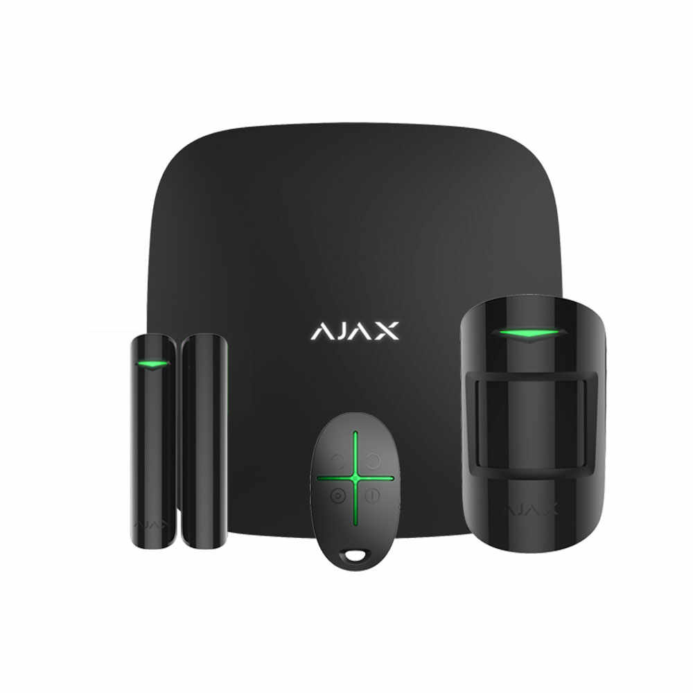 Sistem de alarma wireless Ajax Starter kit BL, 868/915 MHz, 2000 m, pet immunity