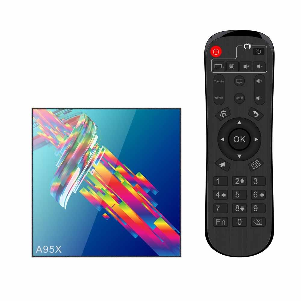 Smart TV Box Mini PC Techstar® A95X R3 , Android 9, 4GB + 32GB ROM, 4K HDR ,WiFi 5GHz, SPDIF, AV, RK3318