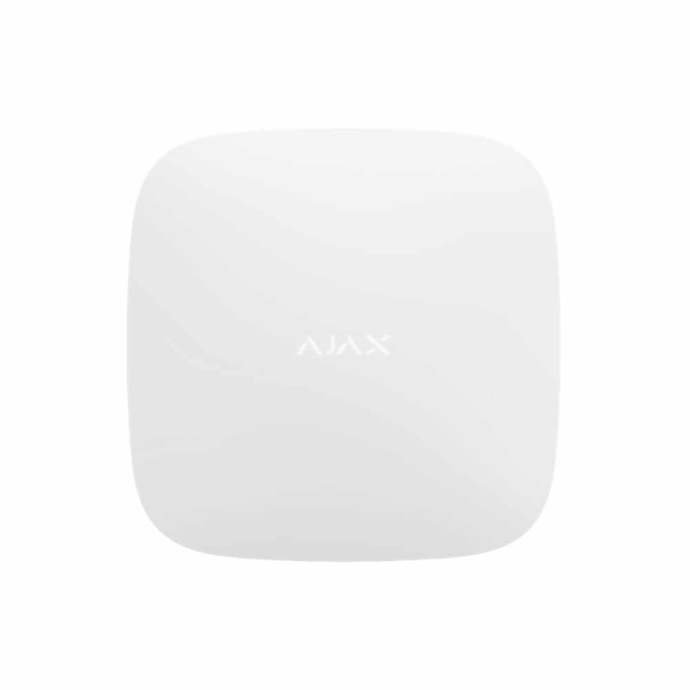 Unitate centrala wireless AJAX Hub 2 WH, 100 dispozitive, 2000 m, verificare vizuala alarma