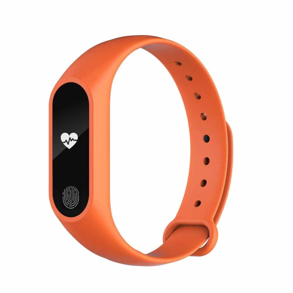 Bratara Fitness Techstar® M2 Orange, 0.42 inch OLED, Alerte, IP65, Monitorizare Cardiaca, Bluetooth 4.0