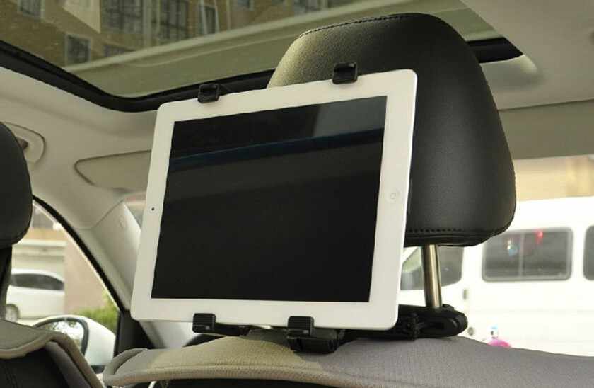 Copiii pot privi filme în mașină - Suport auto de tabletă - cu mecanism de fixare pe tetieră + CADOU